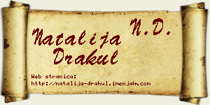 Natalija Drakul vizit kartica